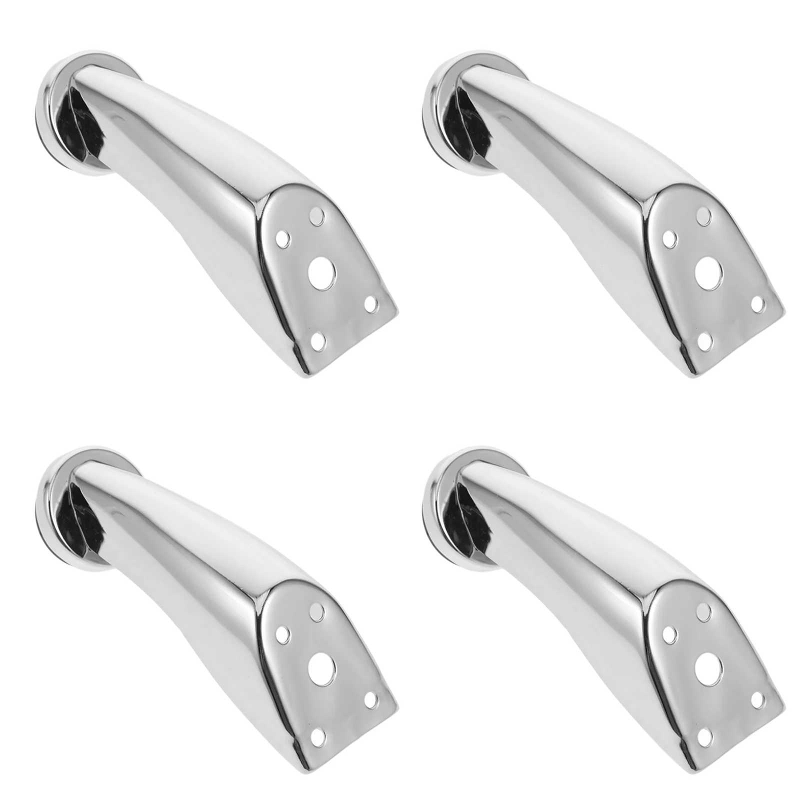 4Pcs Metal Furniture Legs 9Cm Height Heavy Duty Sturdy Support Chrome Finish Modern Design for Sofa Table Cabinet Bench