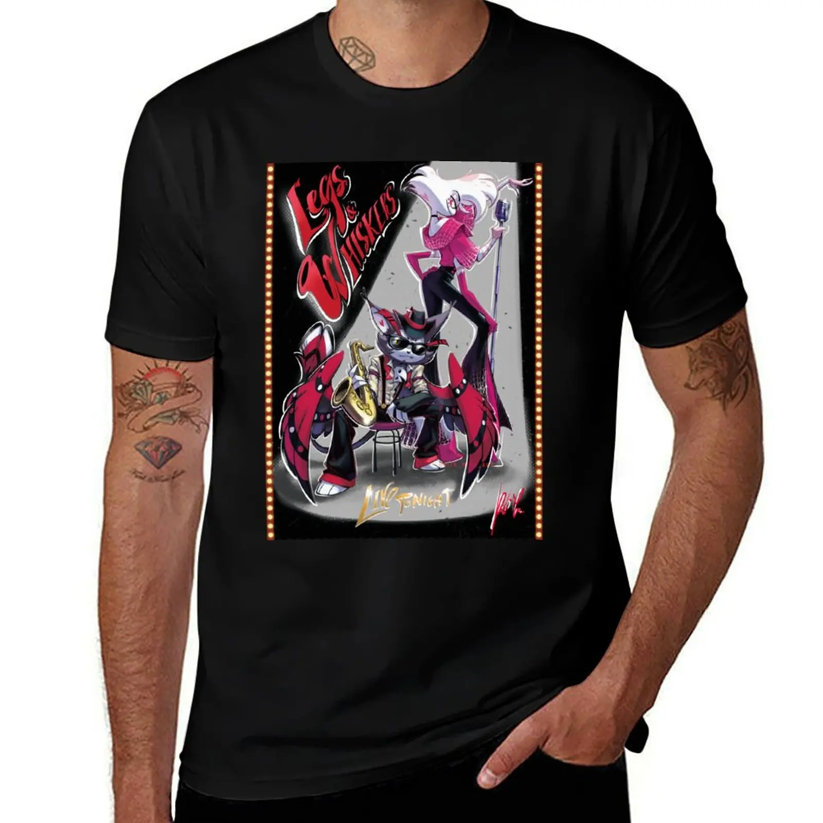 Legs & Whiskers Live T-Shirt Casual Simple Design Short Sleeve Shirt T-Shirt