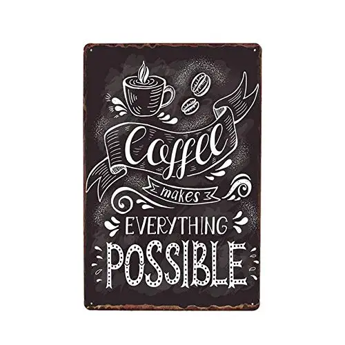 

Life Quotes About Coffee Retro Metal Plaque Vintage Tin Sign Cafe Bar Pub Poster Wall Decor Metal Tin Sign 8x12 Inch aasd-95