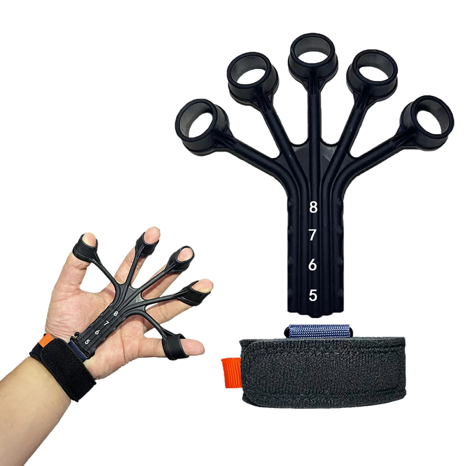 

Finger Gripper Finger Exerciser Guitar Finger Exerciser 6 Resistant Levels Recovery Physical Tools Hand Strengthener For Patient