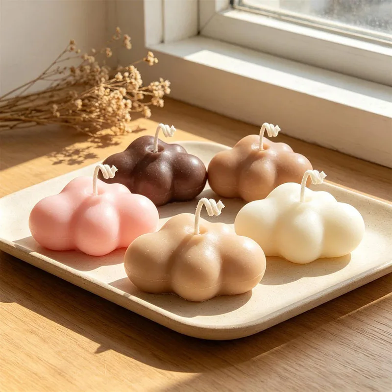 3D Cloud Shape Silicone Mold For Chocolate Soap Making Supplies Candle Crystal Epoxy Resin Ice Cube Tray Cake Decoration Tools