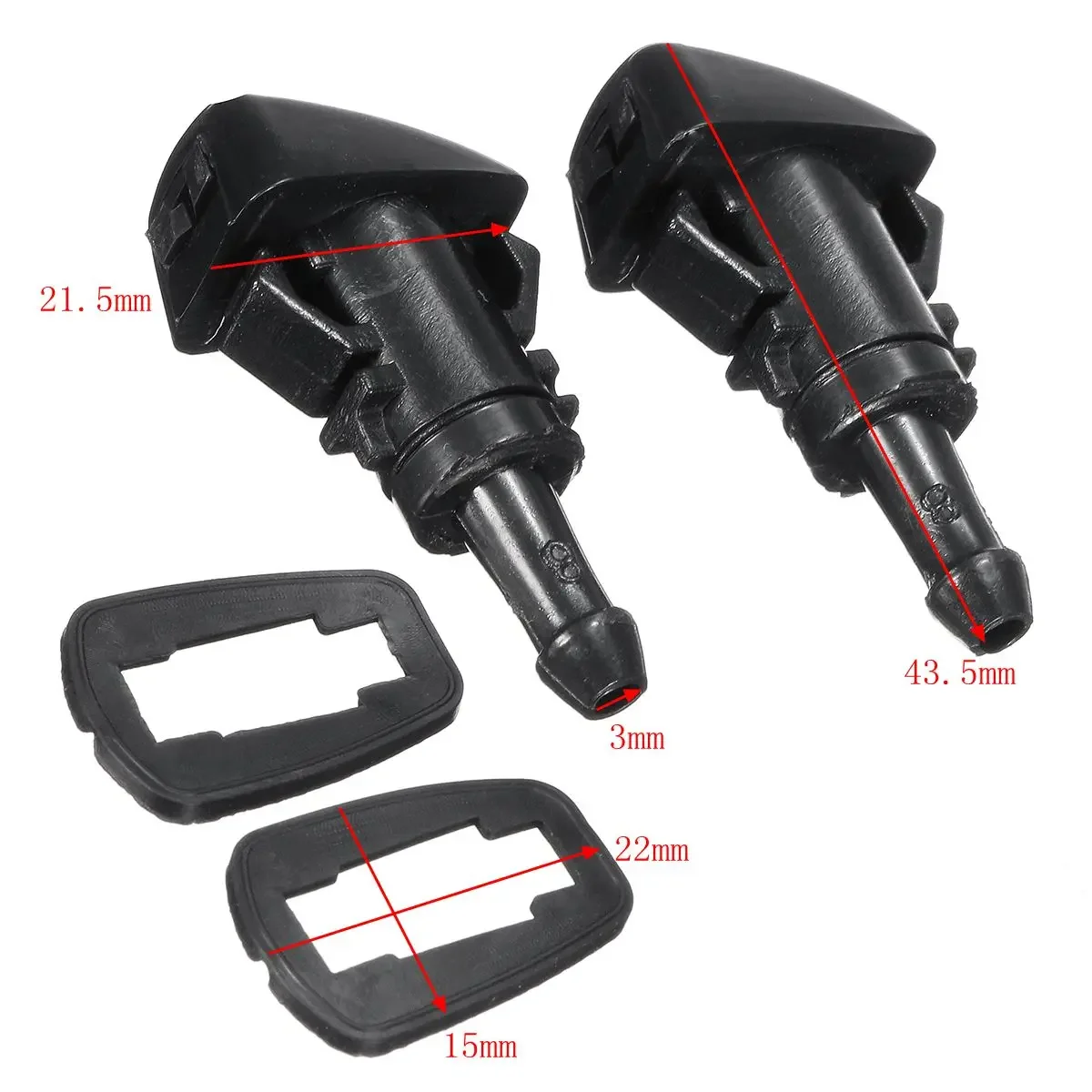 2Pcs For Dodge Caliber 07-12 Windscreen Water Spray Nozzle Jet Sprinkler Windshield Wiper Nozzle Car Window Washer Nozzle