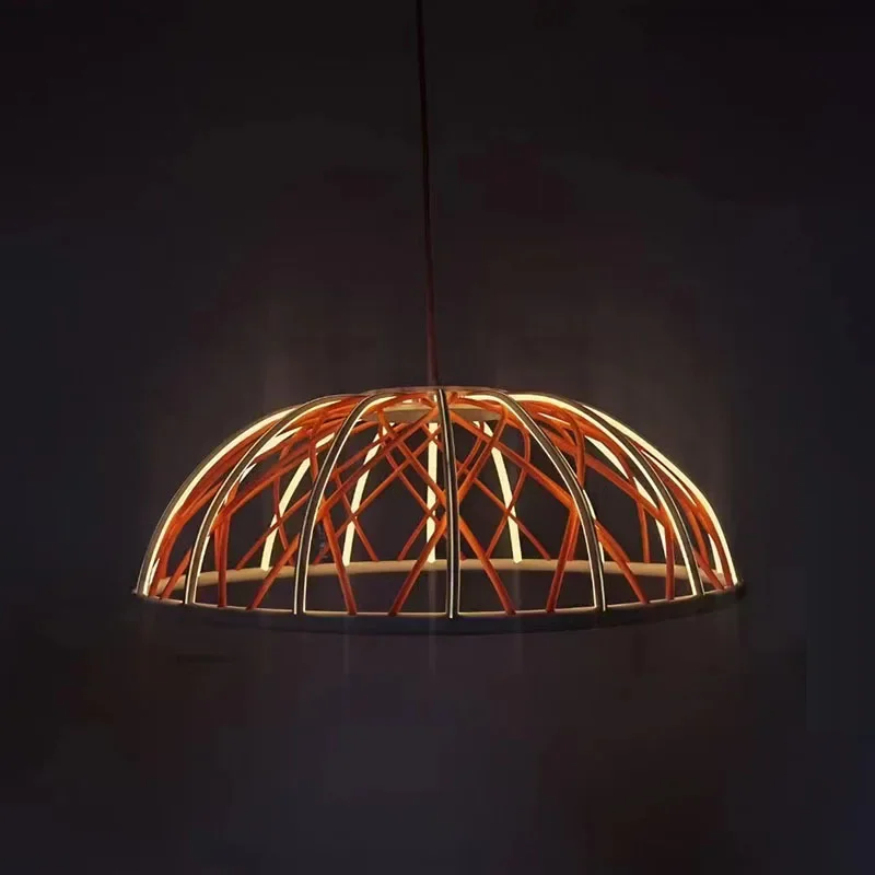 Modern Trançado Rope Round Chandelier, Mesh LED Pendurado Lâmpada para Sala de Estar, Sala de Jantar, Quarto, Pingente Iluminação Lampara, Home Decor