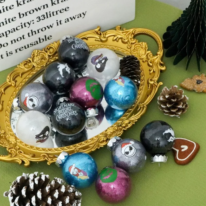 12 stücke 6 cm Halloween Dekoration Ball Weihnachten Baum Ornament Hängen Anhänger Bunte Geister Kugeln Hause Atmosphäre Requisiten Geschenk