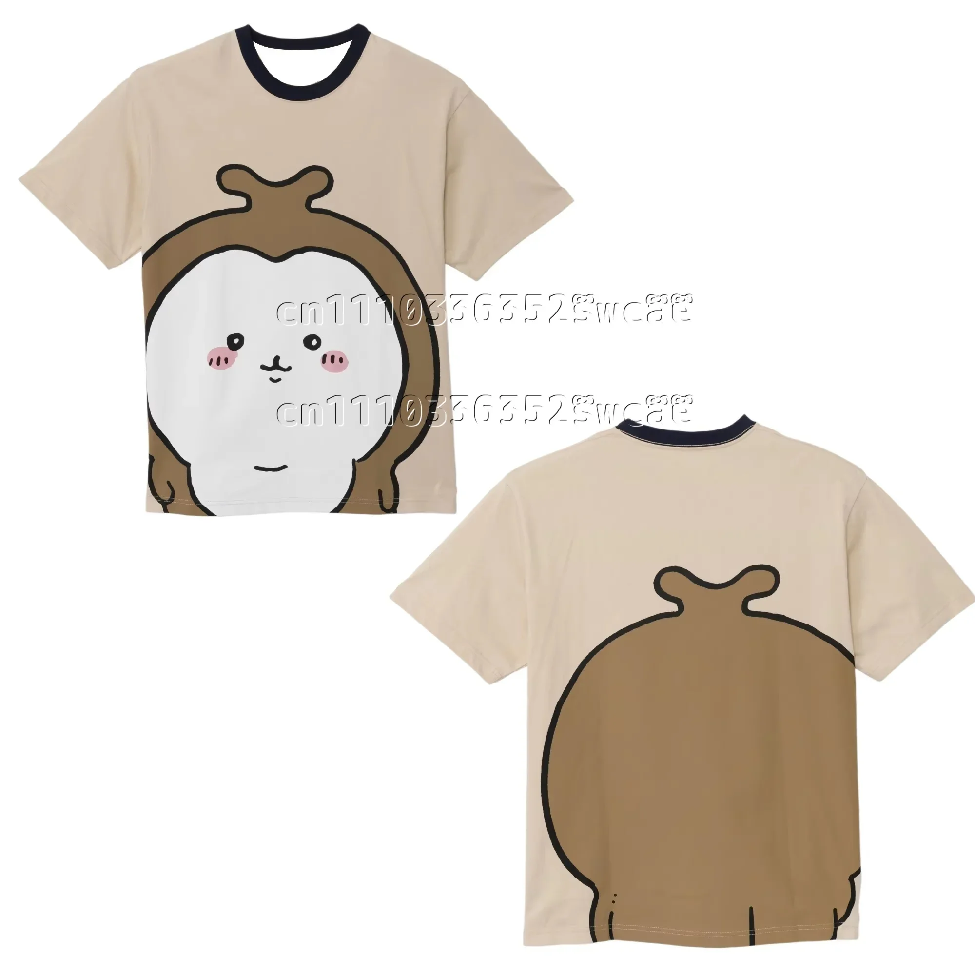 Familien-Matching Chiikawa Usagi Hachiware Kurimanjuu Momonga Neues T-Shirt Unisex Schnelltrocknend Y2k Kawaii Atmungsaktiv Leichtes Jersey – Detail 6