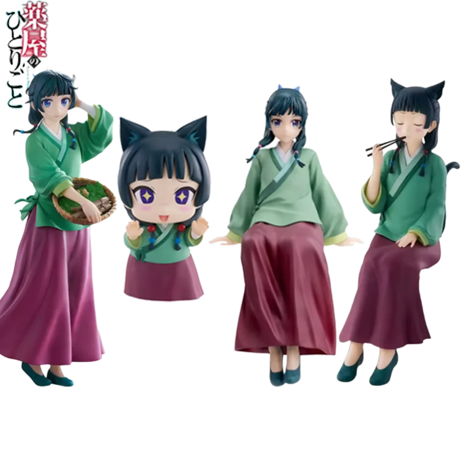 The Apothecary Diaries Maomao Figur - 4 verschiedene Posen Anime-Statue, Sammlerstück Desktop-Modell mit Sockel, Offizielles Geschenk