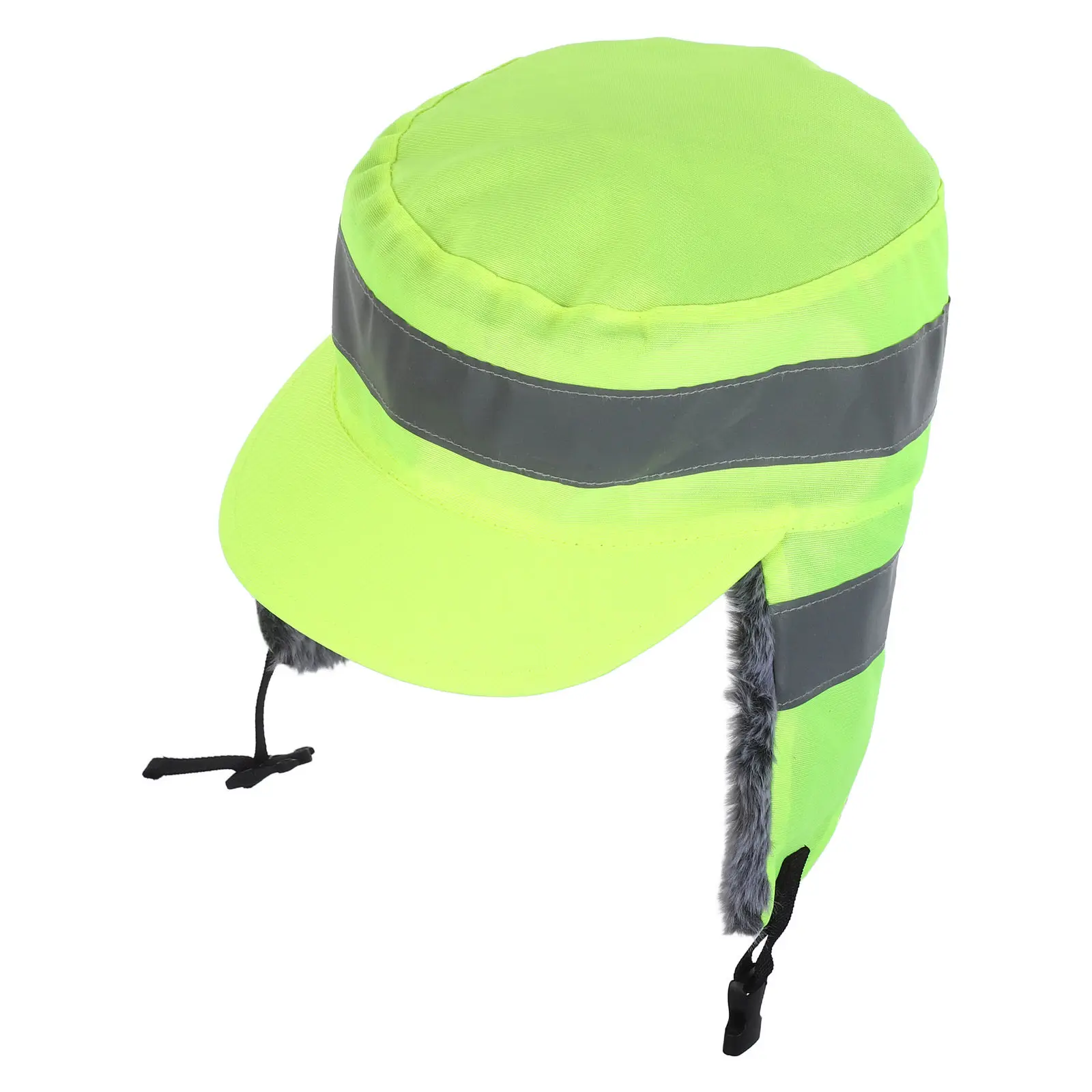 

Reflective Cycling Thermal Hat Large Size Fleece Lined Ear Flap Windproof Cap High Visibility Safety Outdoor Riding Hiking