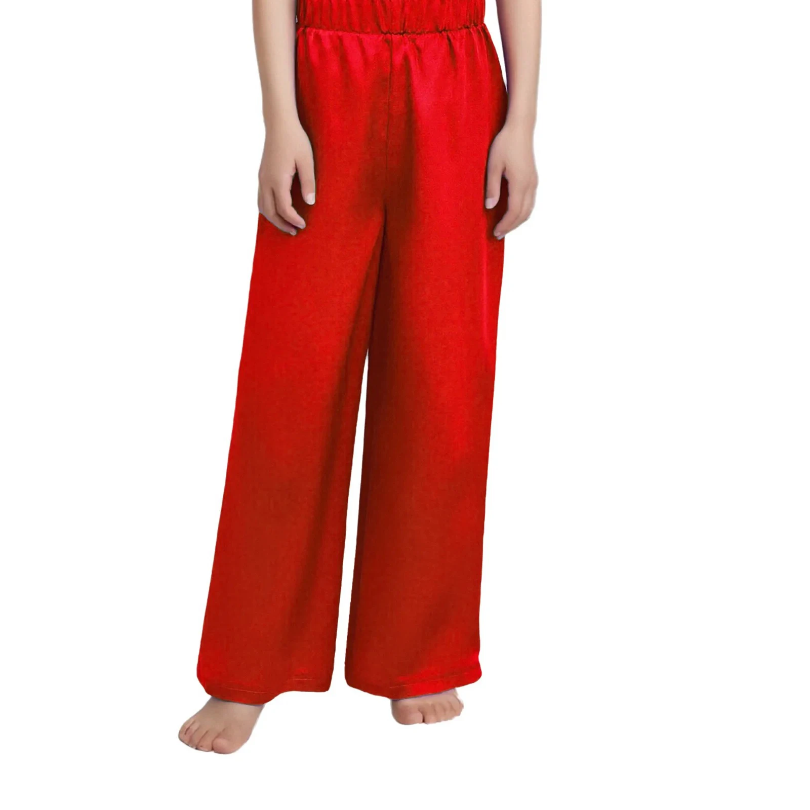 Kinderen Jongens Aanbiddingskostuums Lyrische Lof Satijnen Wijde Pijpen Broek Liturgische Moderne Kerk Viering van Geest Dansbroek