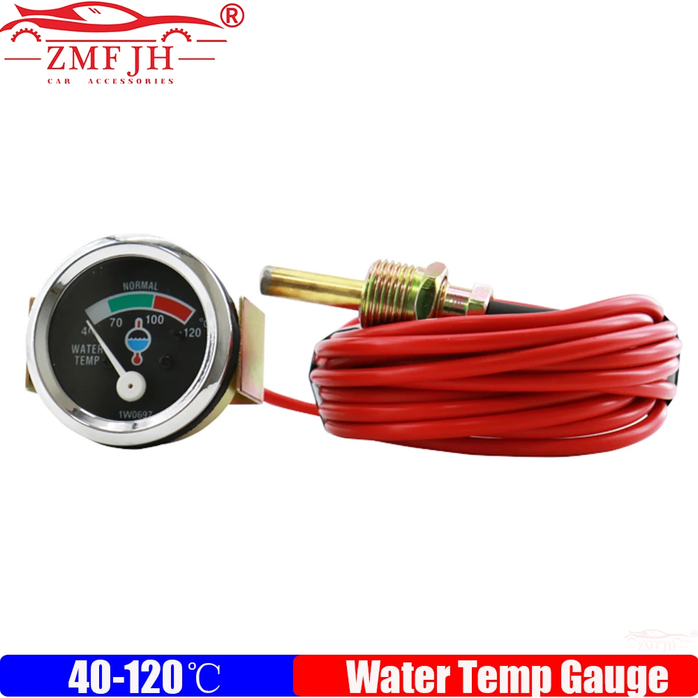 40-120℃ 52MM Water Temperature Gauge OE 1W0697 for Caterpillar Excavator Water Thermometer Indicator Mechanical 12V