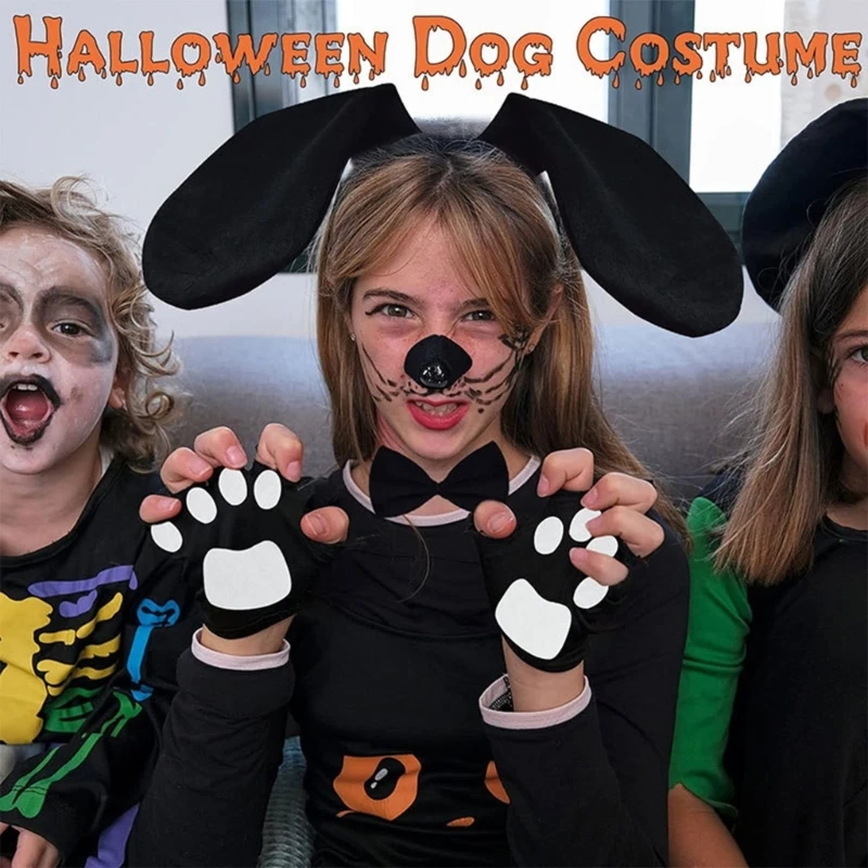 Accessoires voor hondenkostuums, Halloween-dierenverkleedoutfit voor kinderen