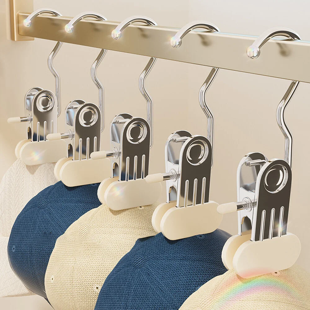 

1/5Pcs Stainless Steel Clothes Peg Traceless Closet Pants Tongs Antislip Windproof Clothes Drying Clip Laundry Peg Hook Clips
