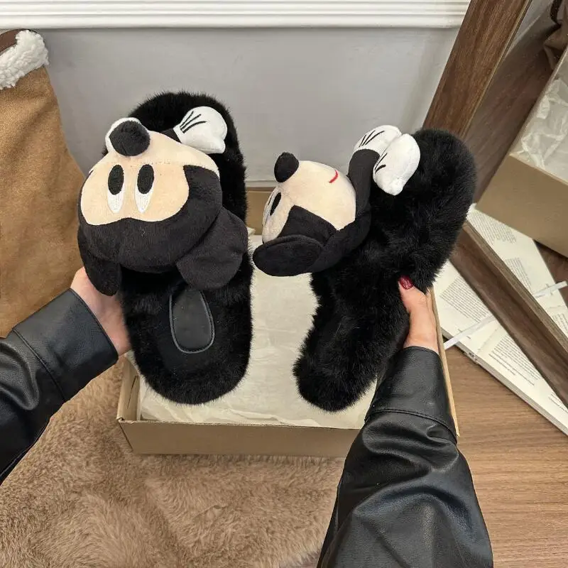 لطيف الفتيات الكرتون المنزل المضادة للانزلاق غامض النعال شتاء موضة جديدة تنوعا سميكة سوليد قطعة واحدة النعال مريحة #3