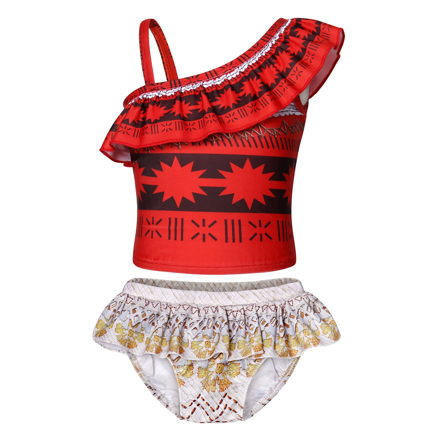 Girl Summer Clothing Princess Swimsuit Moana Design Bikini Beach Two Pieces Set Toddler Swimming Pool Party Costume Bathing Suit