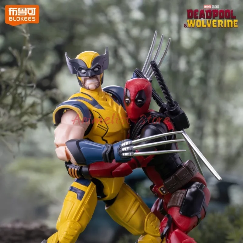 

Original Blokees Wolverine Action Figure Marvel Superhero Deadpool Deadpool Assemble Figurine Model Decor Anime Collectable Toy