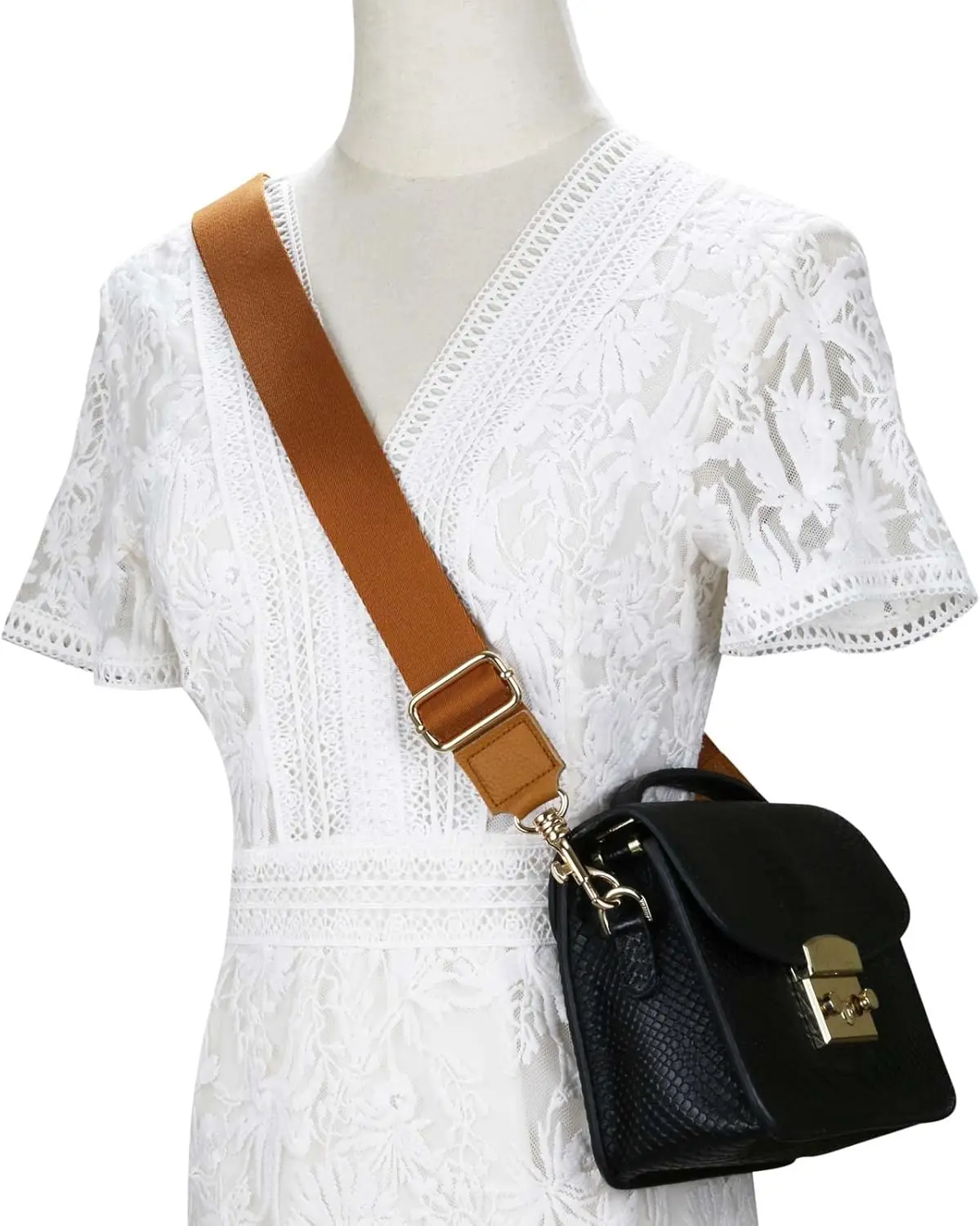 حزام محفظة سميك، بديل واسع قابل للتعديل، حقيبة يد كروس، أطراف جلدية، استبدال حزام أكياس المدرب