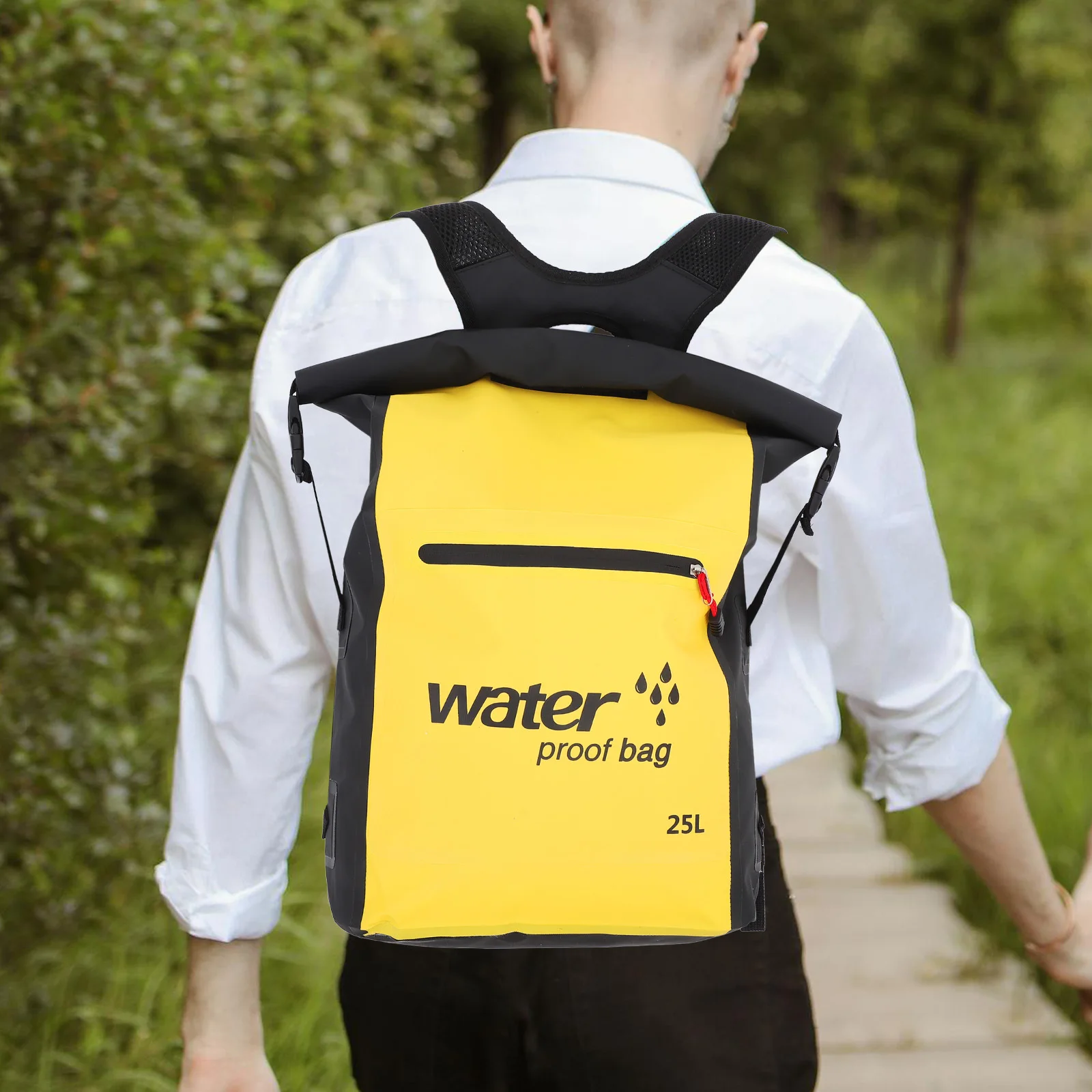 25L حقيبة شاطئية مقاومة للماء حقيبة جافة عائمة احترافية للمغامرات الخارجية الانجراف التخييم المشي لمسافات طويلة منظم معدات السباحة #6