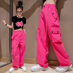 Teenagers Summer Girls Insect Repellent Pants New Fashion Solid Color Street Dance Children Trousers 5-14 Years Kids Clothes