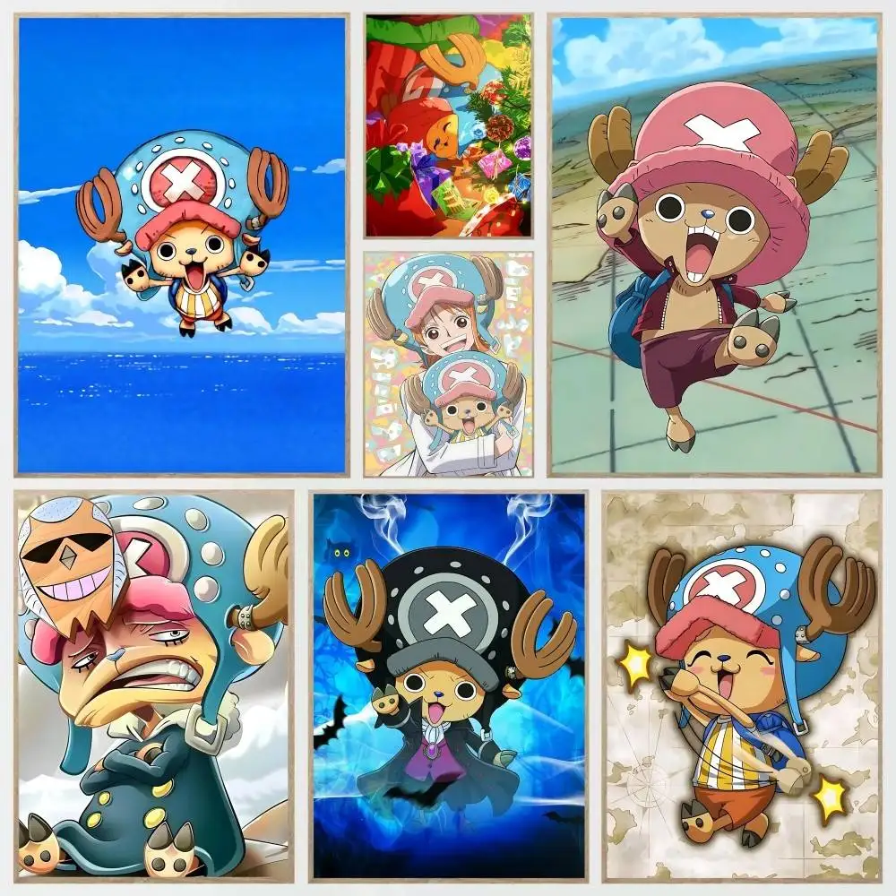 1PC Anime One Piece Chopper Posters Self Adhesive Waterproof Ideal For Living Room Bedroom Bar Decoration
