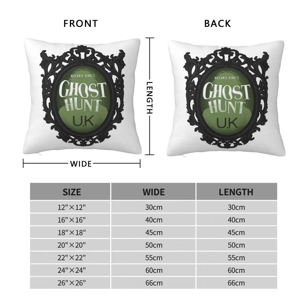 Melanie King's Ghost Hunt U.K Square Pillowcase Pillow Cover Polyester Cushion Decor Comfort Throw Pillow for Home Car