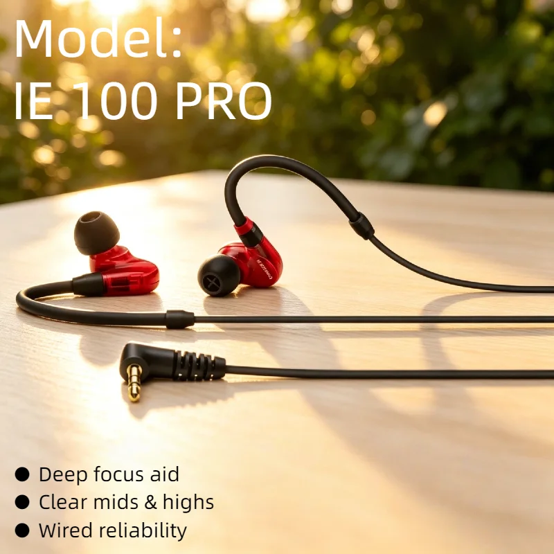 

Original IE 100 PRO Wired In-ear Monitor Dynamic Driver Full Spectrum Sound Noise Cancelling Studio 2026 Black