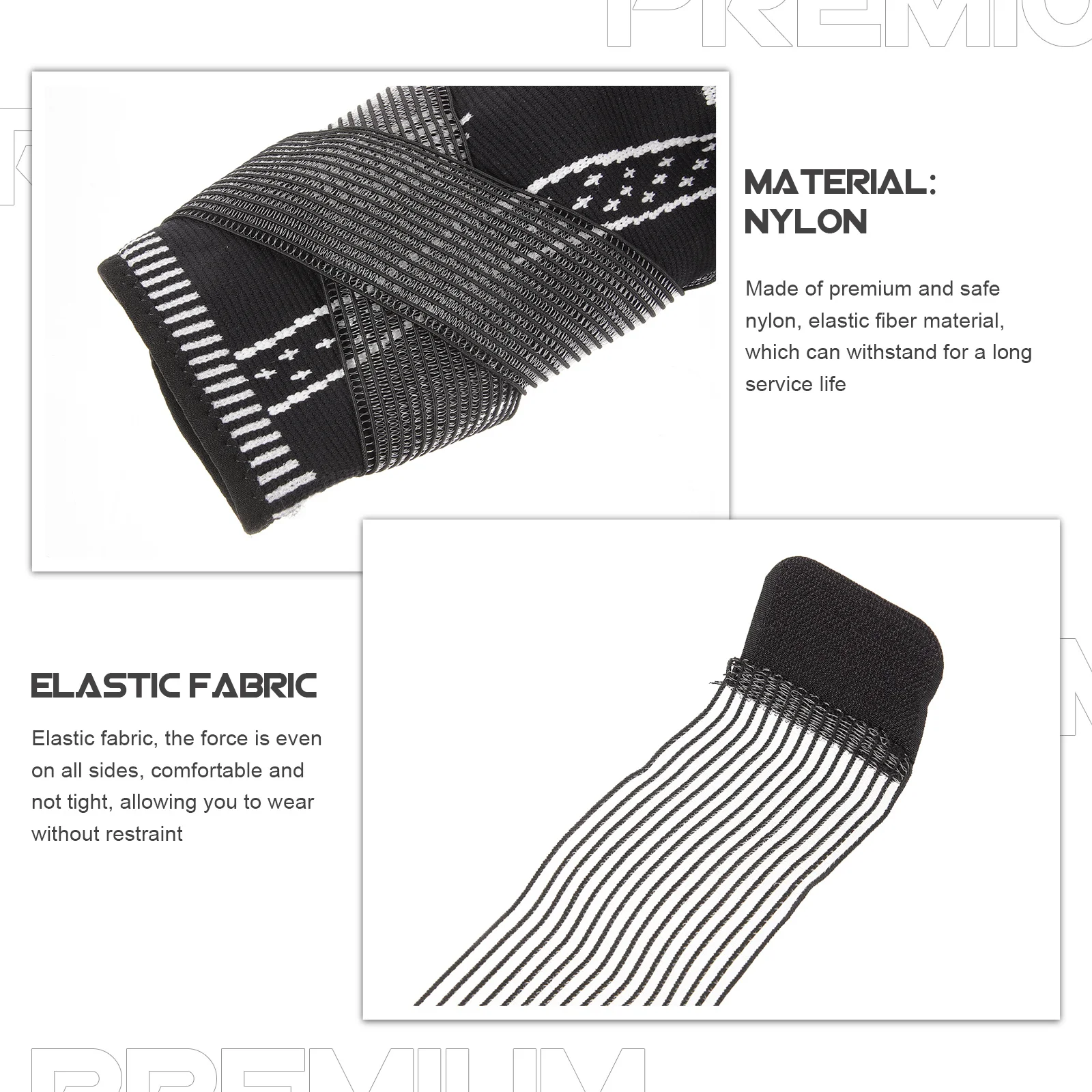 

1Pair Elastic Knee Protector Support Brace Sleeve for Running Sports Workout Pain Relief Pads Brace for Working Out