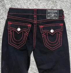 Y2K New Retro Embroidered Jeans 90s Street Trend Hip Hop Straight Jeans Men's Women's Punk Gothic Casual Loose Wide Legs Pants