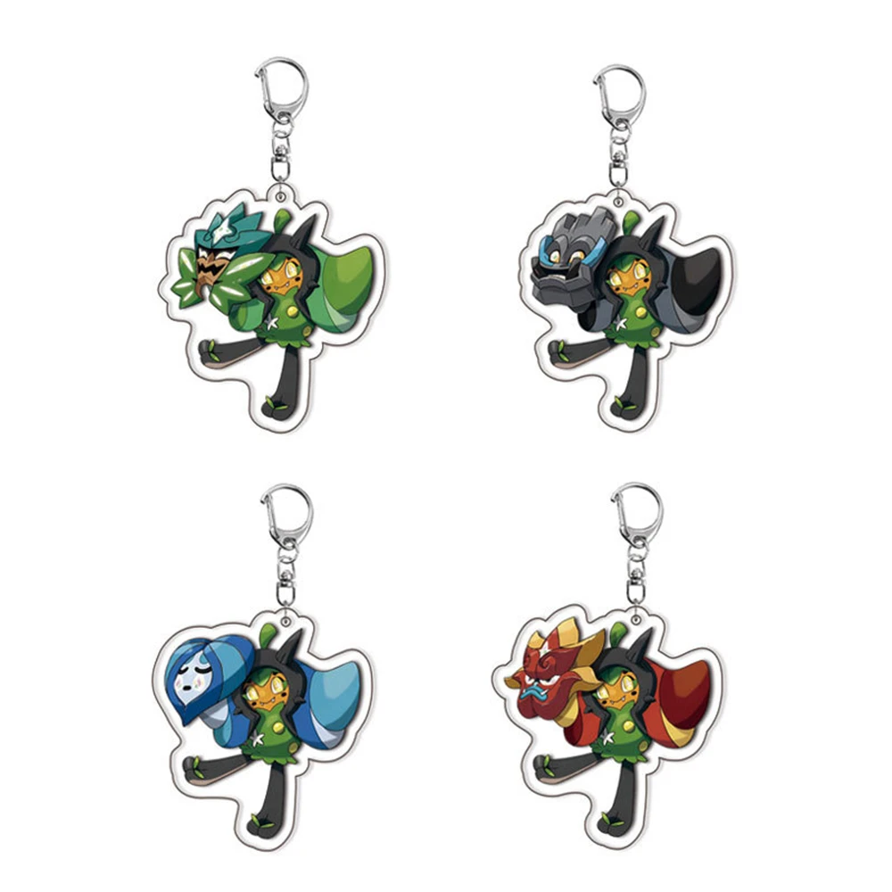 

Anime Scarlet and Violet The Hidden Treasure of Area Zero Terapagos Ogerpon Cosplay Costume Pendant Acrylic Keychain Keyring