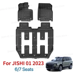For JISHI 01 2023 6 Seats and 7 Seats Double-layer Foot Pads & BACK MAT & TRUNK MAT
