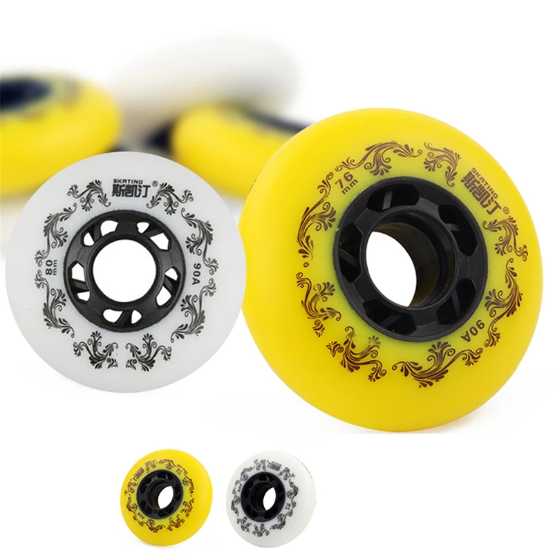 8 PCS Original SKATING 90A Inline Skates Wheels Slalom Sliding Roller Skating Wheels For Street Urban Fitness Free Skating Shoes