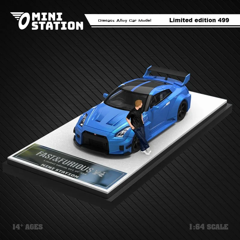 Mini Station 1:64 Fast & Furious Brian's GTR R35 3.0 Diecast Model Car