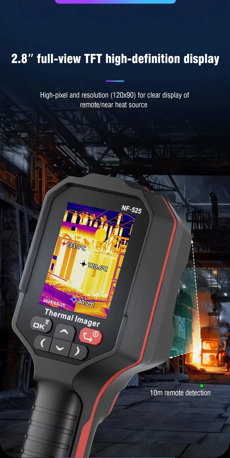Good Quality 120*90 HD Display Thermal Screening Camera NF-525 Thermal Cameras For Electronic Repairs With 1 Year Warranty