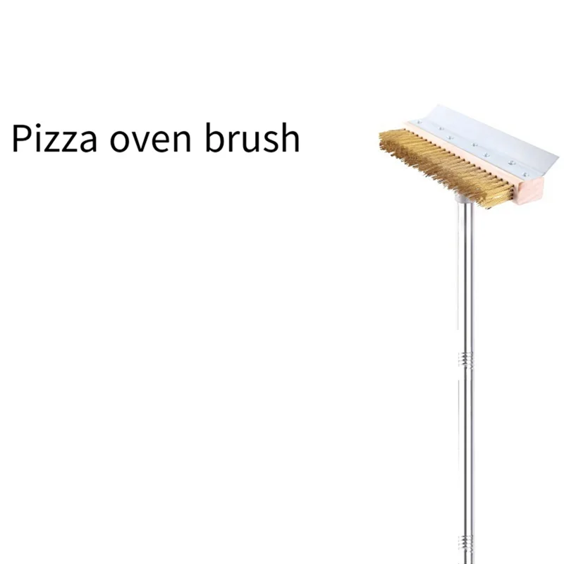 

75STO-Pizza Щетка для духовки Щетка для гриля Съемный длинный столб Кухня Ресторан Инструмент для чистки гриля
