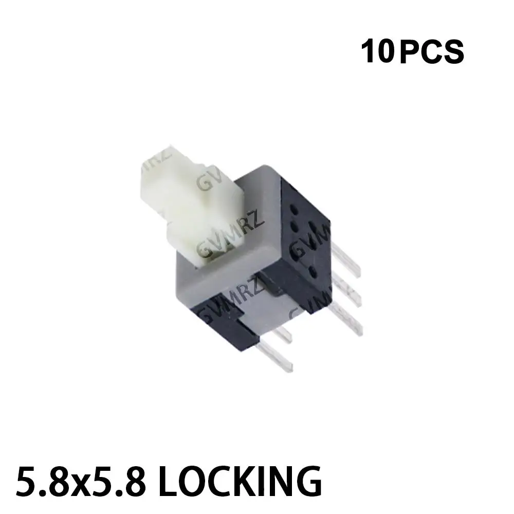 10PCS/50PCS 6 Pin 5.8x5.8 7x7 8x8 8.5x8.5mm Button Switches Self Locking / UNlock Push Tactile Power Micro Switch