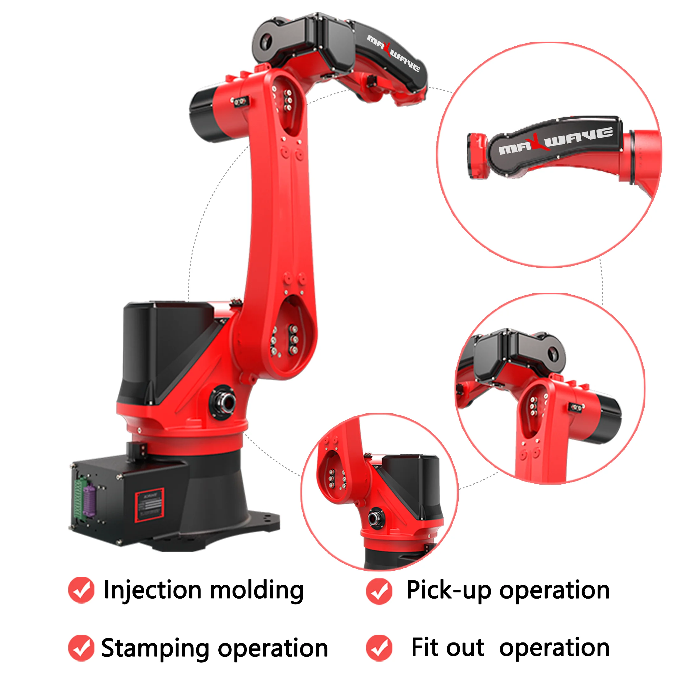 Hot Selling 20KG Payload 1850mm Reach Easy to Operate 6 Axis Articulated Industrial Robot Arm for Loading CNC Machine