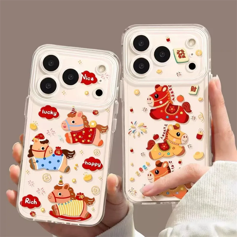 

Чехол для iPhone 17 Pro Max 17e с рисунком в стиле масляной живописи, милый прозрачный чехол для iPhone Air 16 16e 15 14 8 7 Plus SE, мягкий защитный чехол из ТПУ