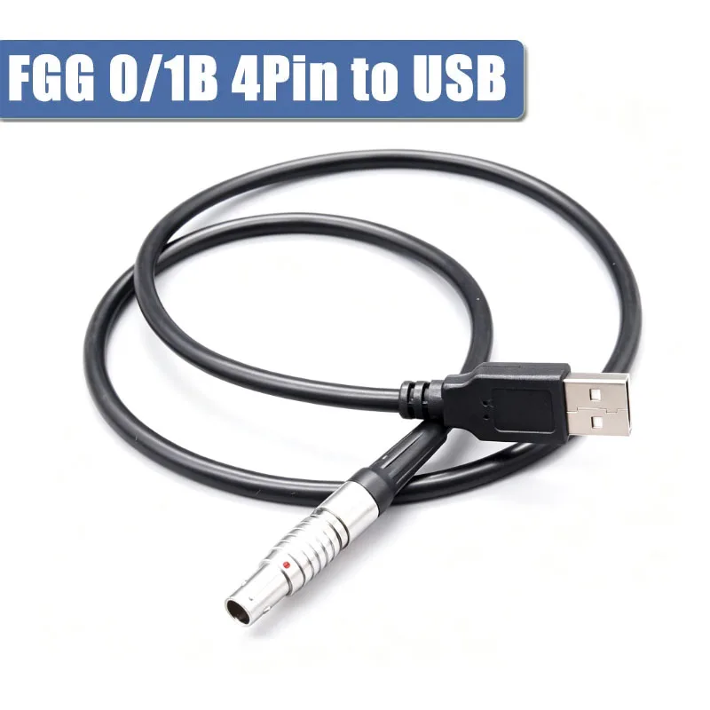 FGG 0B 1B 4-Pin auf USB 2.0 Stecker-Buchse-Kabel, kompatibel mit Lemo-Steckverbindern, selbstverriegelndem Luftfahrtstecker EGG 00B Stecker.