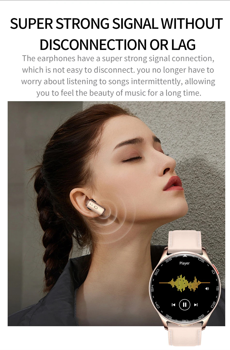 2026 Neue TWS 2-in-1 Bluetooth-Kopfhörer Smartwatch für Herren Herzfrequenz-Gesundheitsüberwachung Wasserdicht BT-Anrufe Musik-Smartwatch für Damen – Detail 11