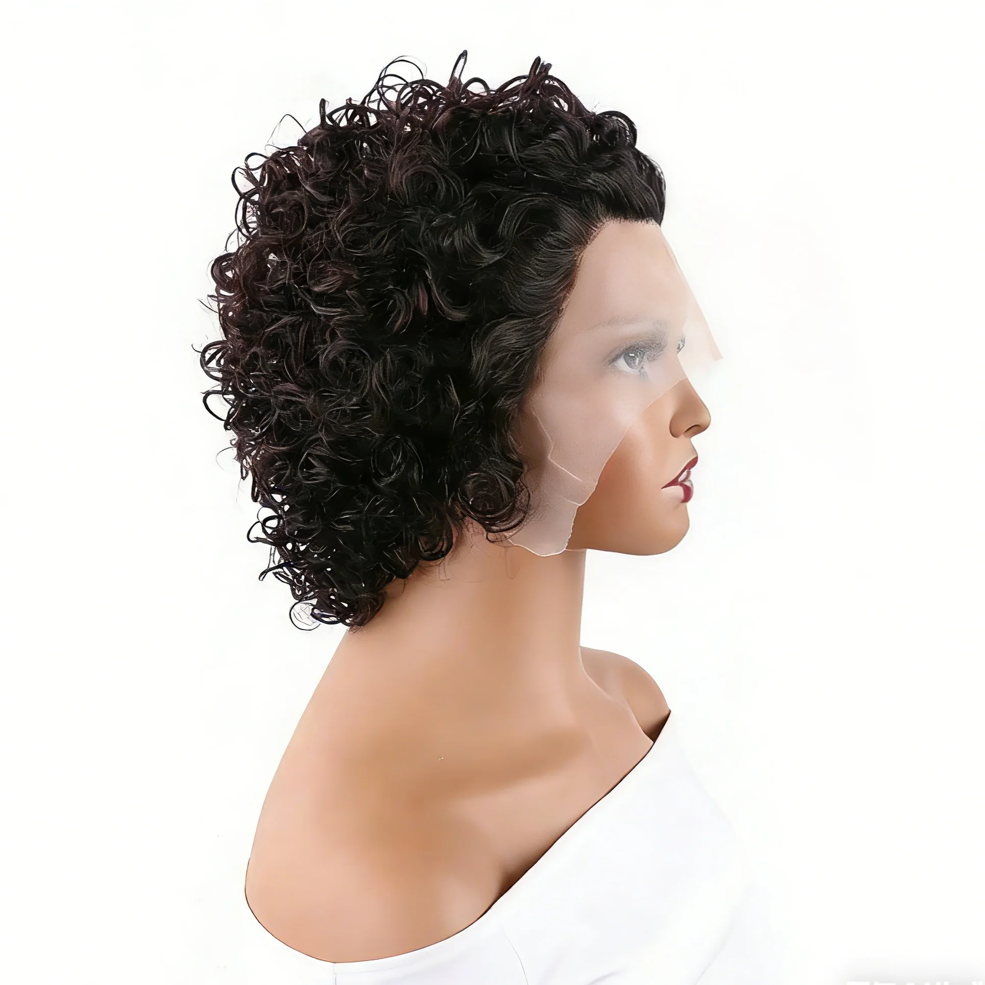 

13X1lacePixie Cut Парики Человеческие вьющиеся парики из натуральных волос на кружеве для женщин Бразильский парик с волнистыми волосами Боб натуральный черный, блондинка, винный