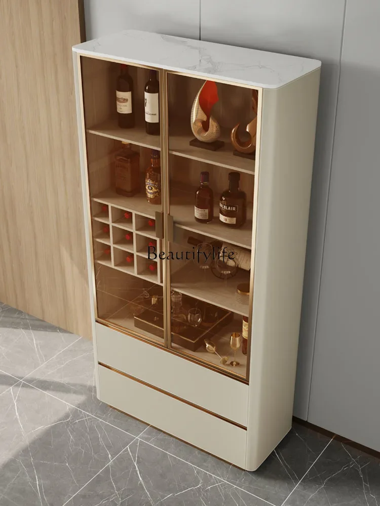 

yj5Light Luxury Wine Cabinet Simple Modern Home Wall High-End Display Cabinet