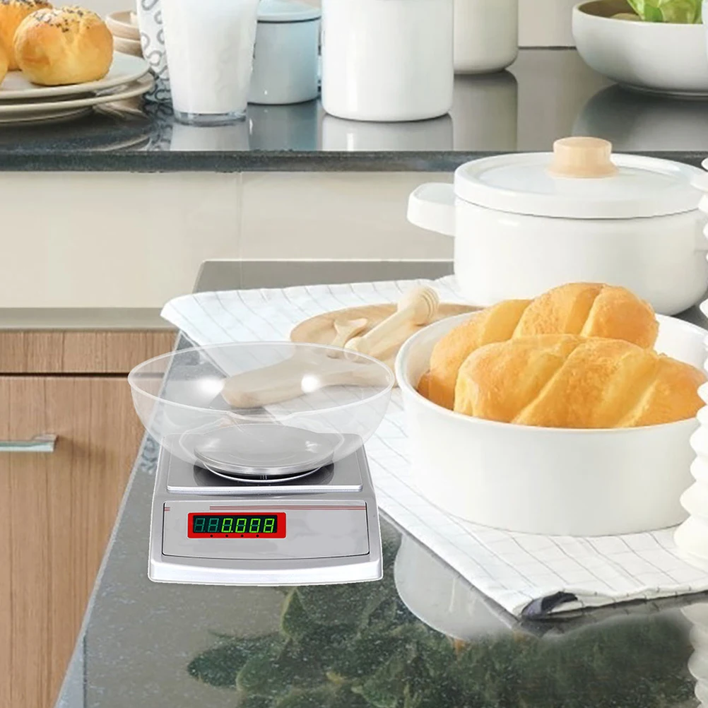 

4pcs Scale Tray for Kitchen Weighing Bowl Digital Pan Measuring Dish Powder Transparent Weight Tray Clear Transparent