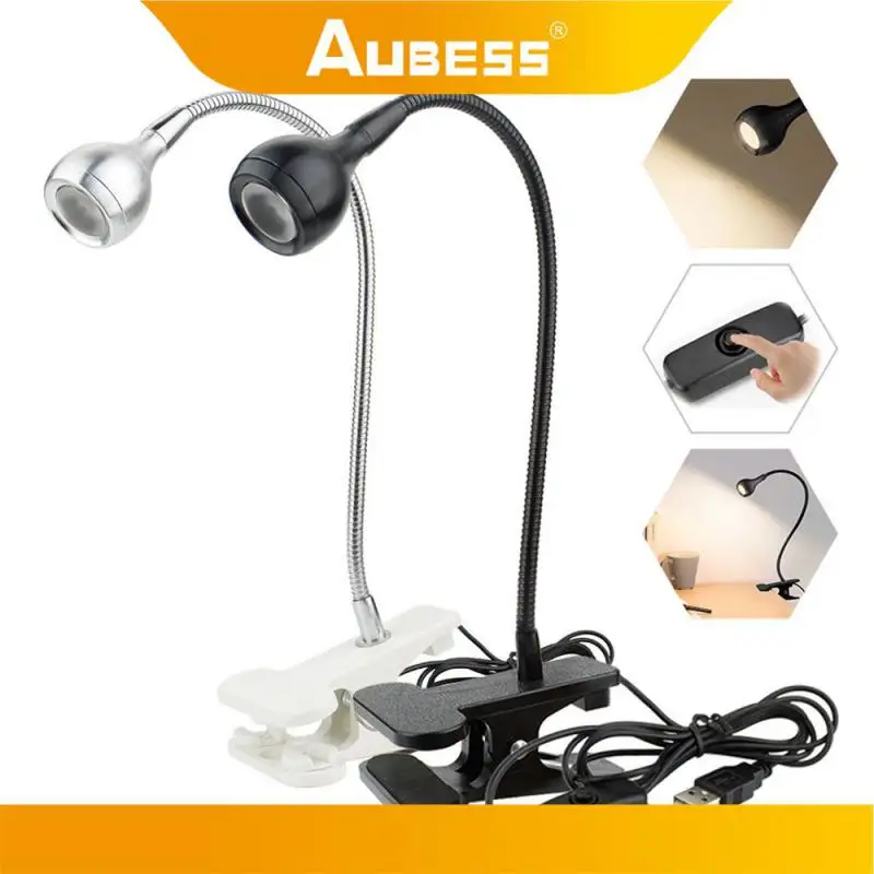 

Mini Table-lamps Eye Protection Bedside-lights Adjustable Metal Tube Read Bulb Indoor Lighting Usb Desk-light Led Lights Clip-on