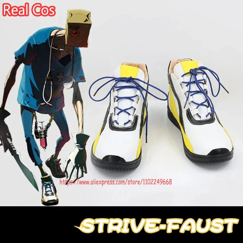 أحذية RealCos Guilty Gear STRIVE Faust التأثيرية أحذية أزياء الهالوين التأثيرية