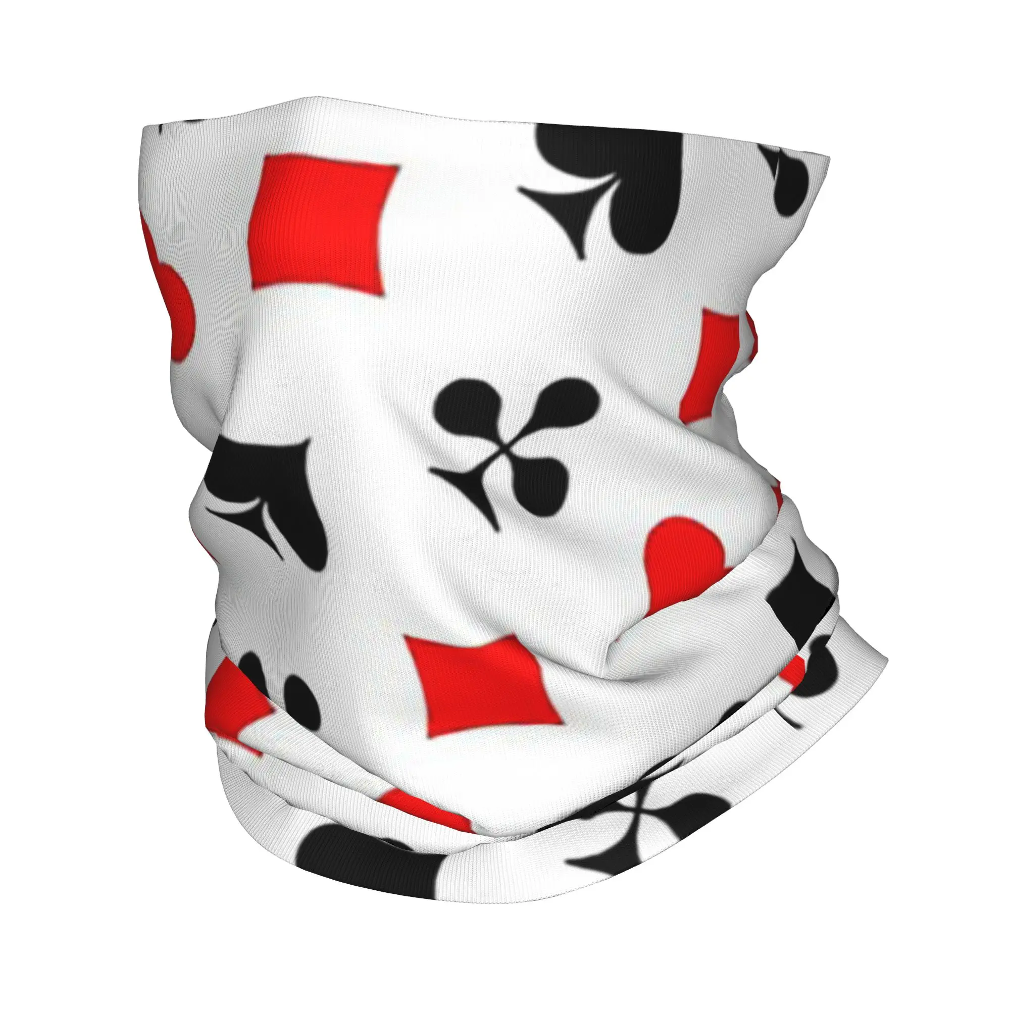 Suit Poker Playing cards Background Bandana Neck Gaiter Printed Mask Scarf Multi-use Balaclava Hiking Fishing For Men Women