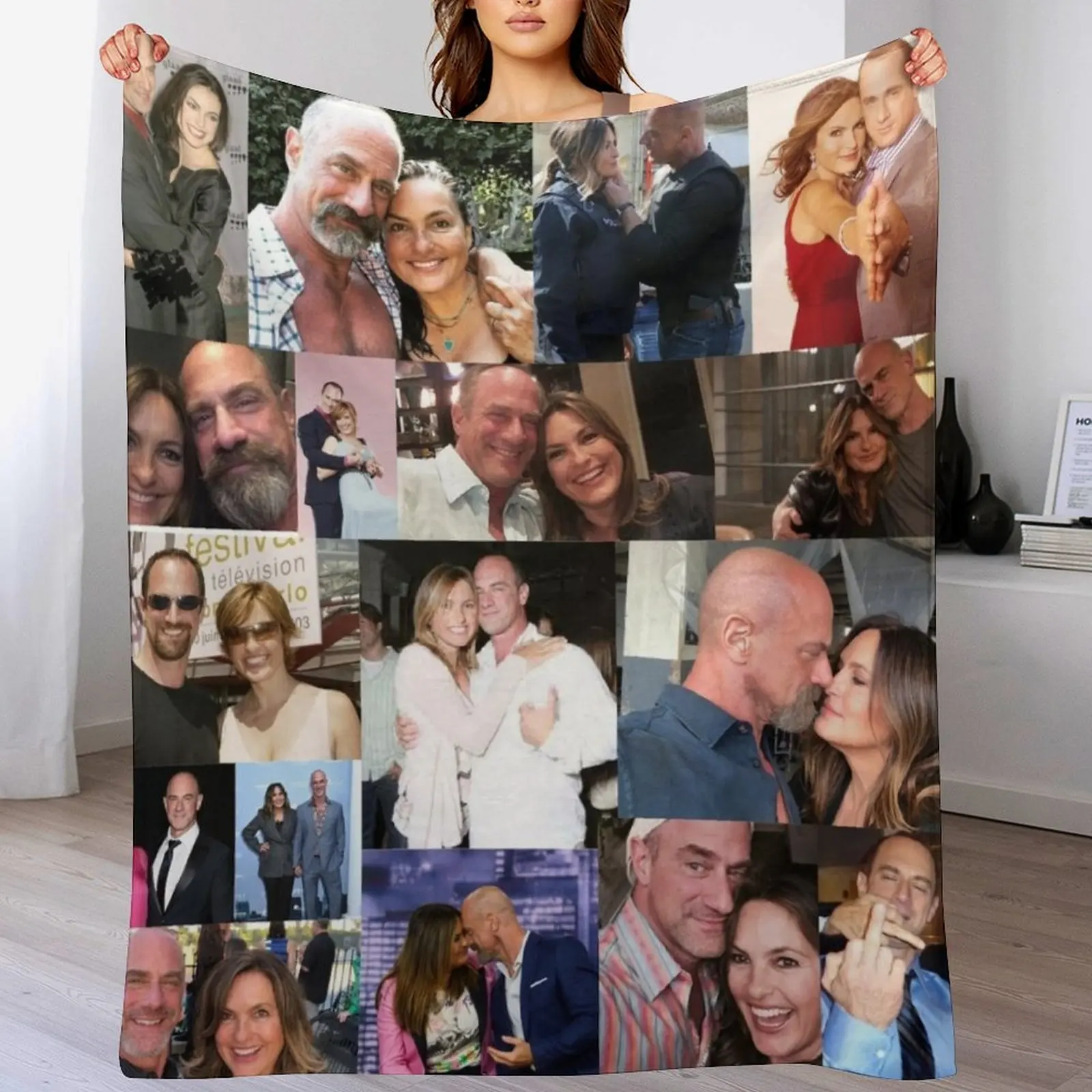 كريس ميلوني وماريسكا هارجيتاي رمي بطانية لينة أفخم منقوشة أريكة سياحية بطانيات الشتاء الدافئة