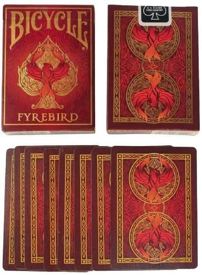 Bicycle Fyrebird Playing Cards USPCC Fire Bird Deck Poker Size Moltres Card Games Magic Tricks Props for Magician Collection