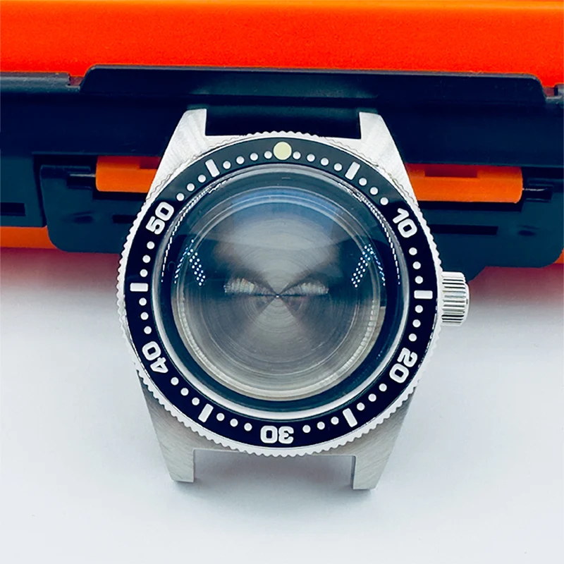 

40mm 62MAS Watch Case 200m Waterproof Ceramic Bezel Sapphire Bubble Mirror for NH35 for 28.5mm Dial Watch Modified Accessories