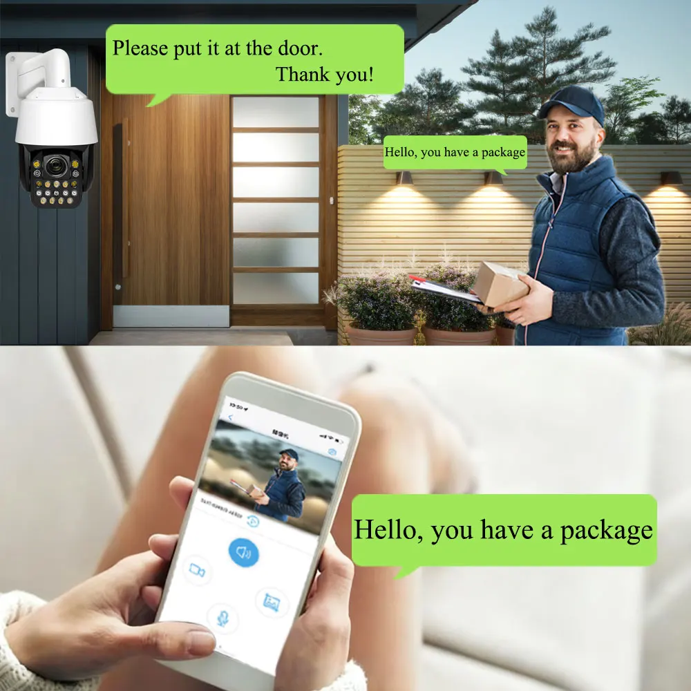 3G 4G SIM Card 4K 8MP Wireles IP Camera Wifi PTZ Dome 50X Zoom Human Tracking Laser IR 150M & Color Night Vision Two Way Audio