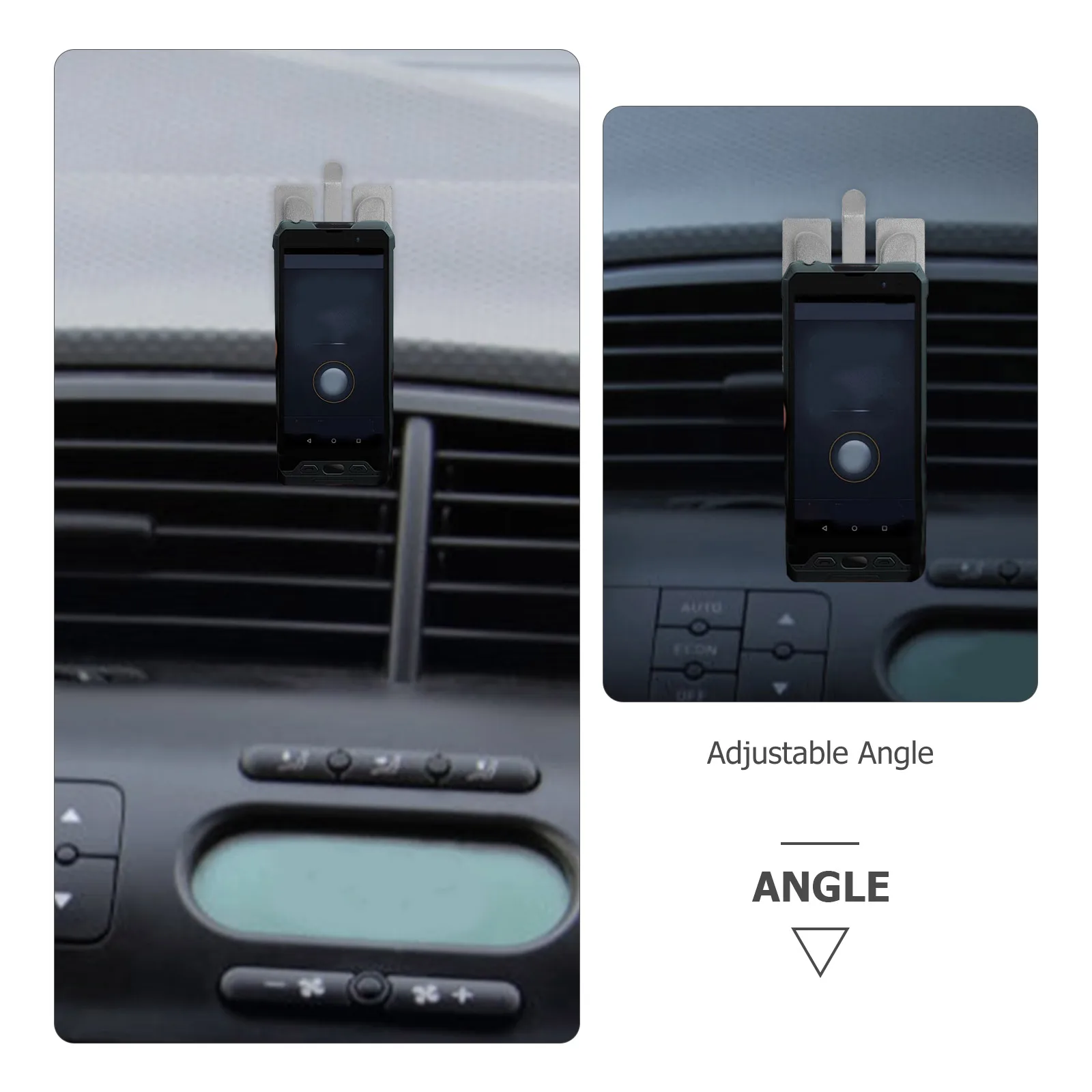 

2Pcs Metal Mic Holder Car Microphone Hanging Clip Mobile Radio Vehicle Microphone Holder Mic Hook Radio Accessories