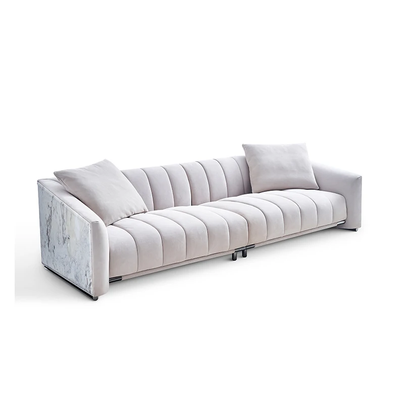 Italian Style Home Use 3 Seater Sectional Soft Sofa Set Furniture Living Room Modern Luxury White