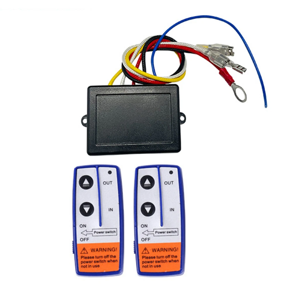 12V 500A Winch Remote Contactor and Solenoid Relay with Twin Remote for Utility Vehicles ATVs Lawn Mowers and Garden Equipment